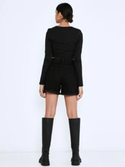 Noisy May Denim Shorts Loosefit Jeans SMILEY Dames Zwart -Noisy May Winkel 00b03cea41e93201ce3ddef121fafa78