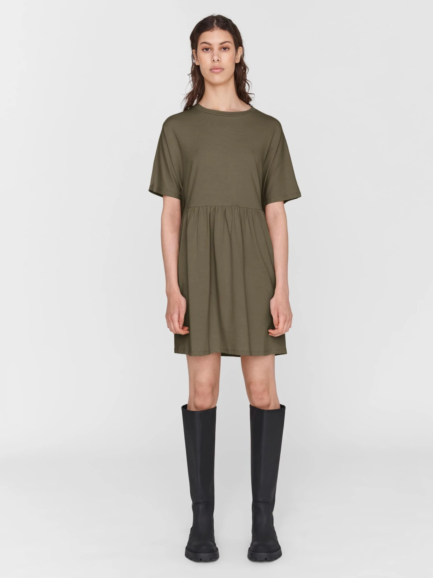 Noisy May Jerseyjurken Jurk Kerry Dames Kaki 5 Noisy May Jerseyjurken Jurk Kerry Dames Kaki - Afbeelding 3