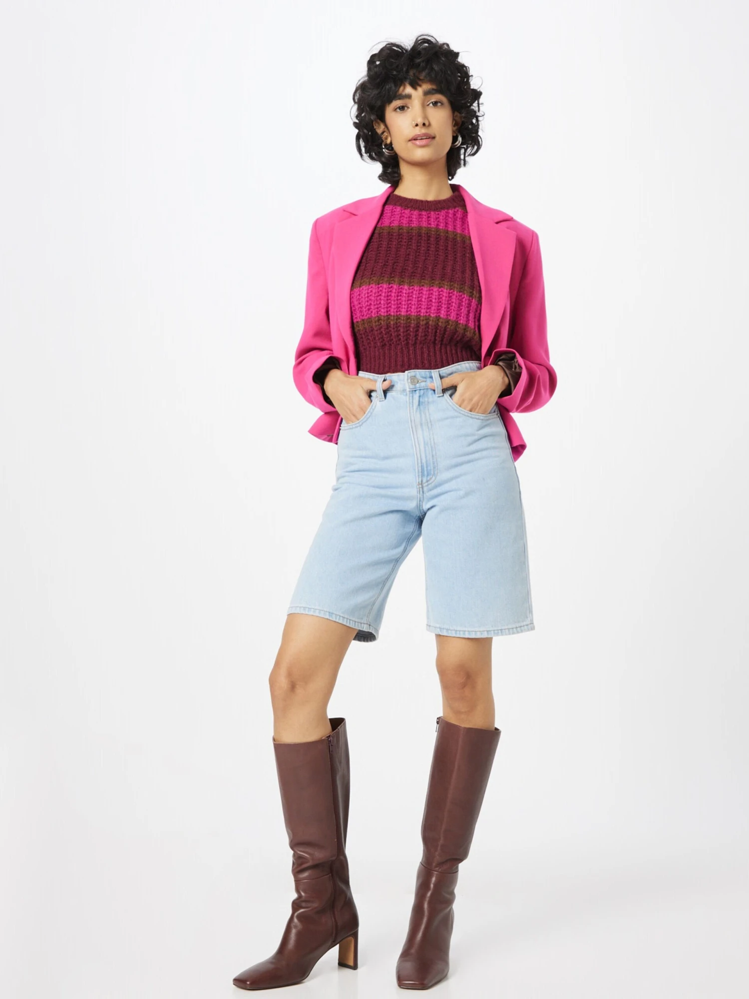 Noisy May Fijngebreide Truien Trui Adele Dames Wijnrood 7 Noisy May Fijngebreide Truien Trui Adele Dames Wijnrood - Afbeelding 5