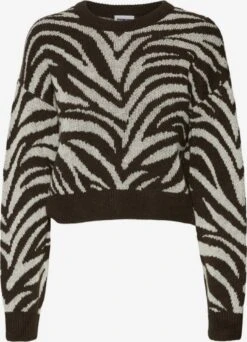 Noisy May Fijngebreide Truien Trui Anni Dames Chocoladebruin