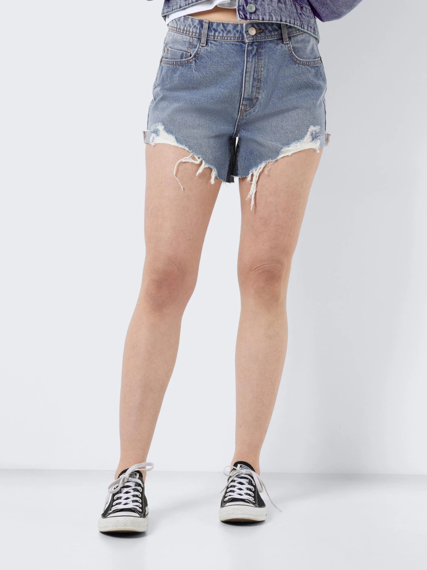 Noisy May Denim Shorts Regular Jeans Drew Dames Blauw 5 Noisy May Denim Shorts Regular Jeans Drew Dames Blauw - Afbeelding 3