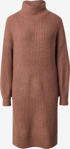 Noisy May Gebreide Jurken Gebreide Jurk ROBINA Dames Bruin