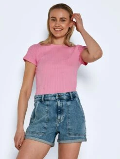 Noisy May Denim Shorts Slimfit Jeans Katy Dames Blauw -Noisy May Winkel 1e2677b9e8dea1e468afe665ca4d6907