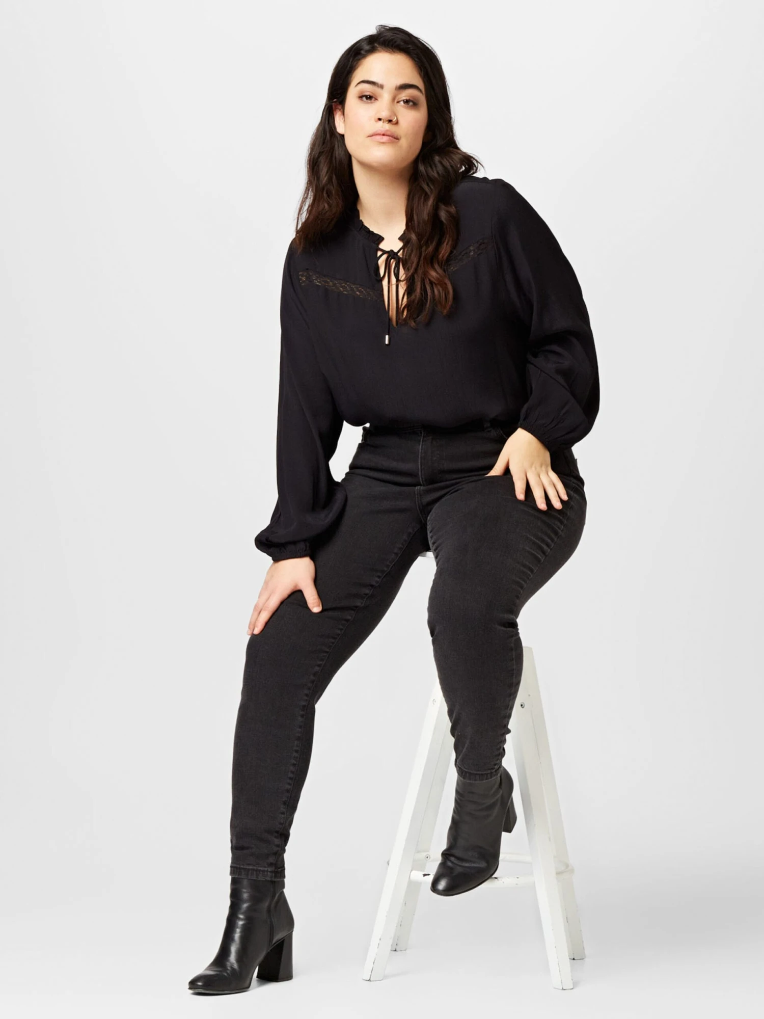 Jeans Slimfit Jeans AGNES Dames Zwart 7 Jeans Slimfit Jeans AGNES Dames Zwart - Afbeelding 5