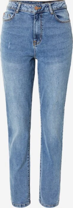 Noisy May Straight Regular Jeans ZOE Dames Blauw