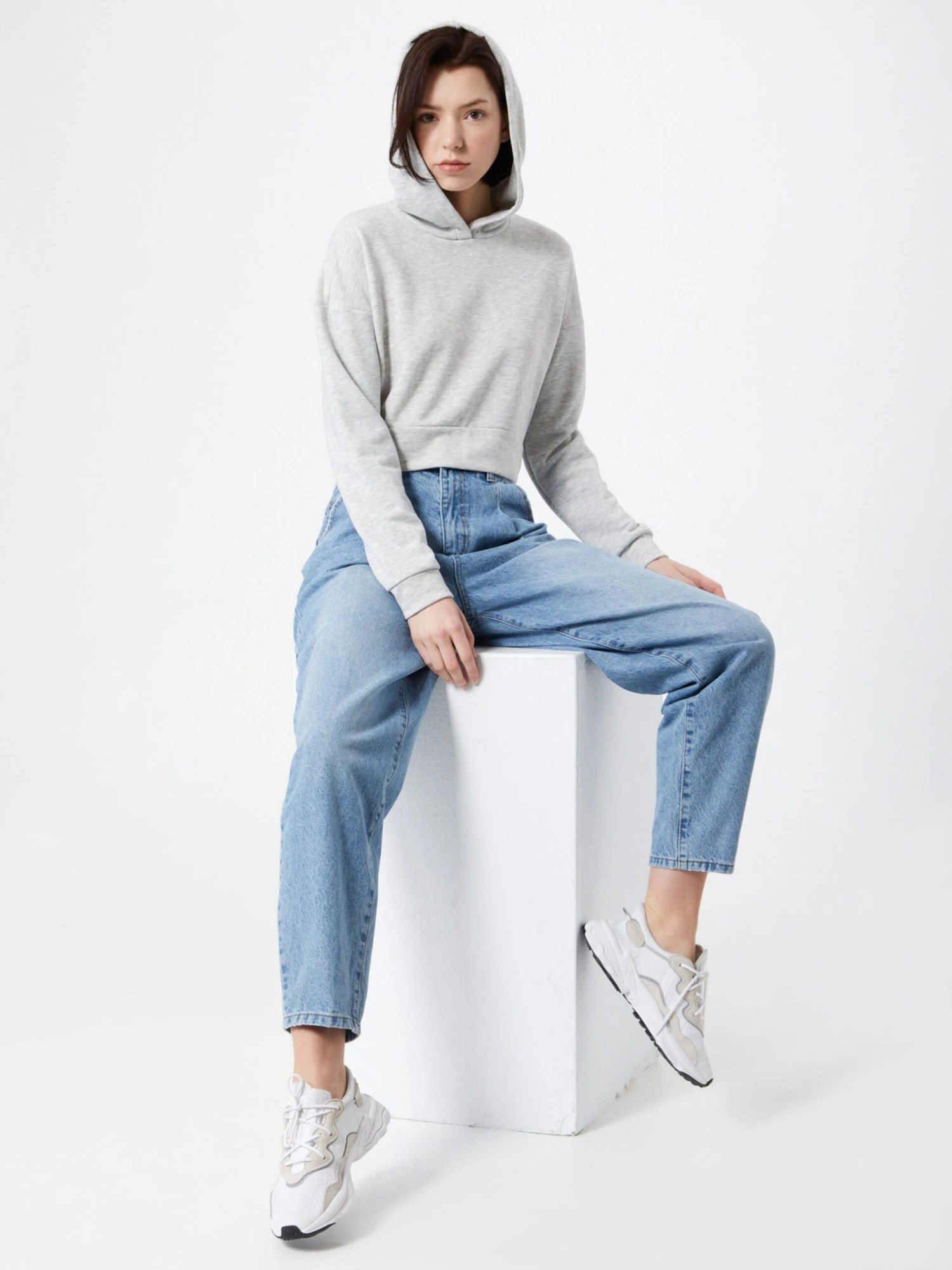 Noisy May Hoodies Sweatshirt Dames Lichtgrijs 6 Noisy May Hoodies Sweatshirt Dames Lichtgrijs - Afbeelding 4