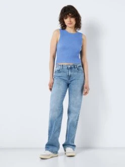 Noisy May Tops Gebreide Top Cree Dames Hemelsblauw -Noisy May Winkel 39dc6dfc4472b6e69e21a2d9702065ac