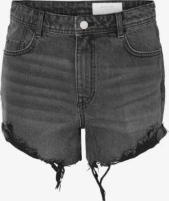 Noisy May Straight Regular Jeans Dames Zwart