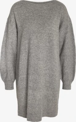 Noisy May Gebreide Jurken Gebreide Jurk FRIVA Dames Grijs Gemêleerd