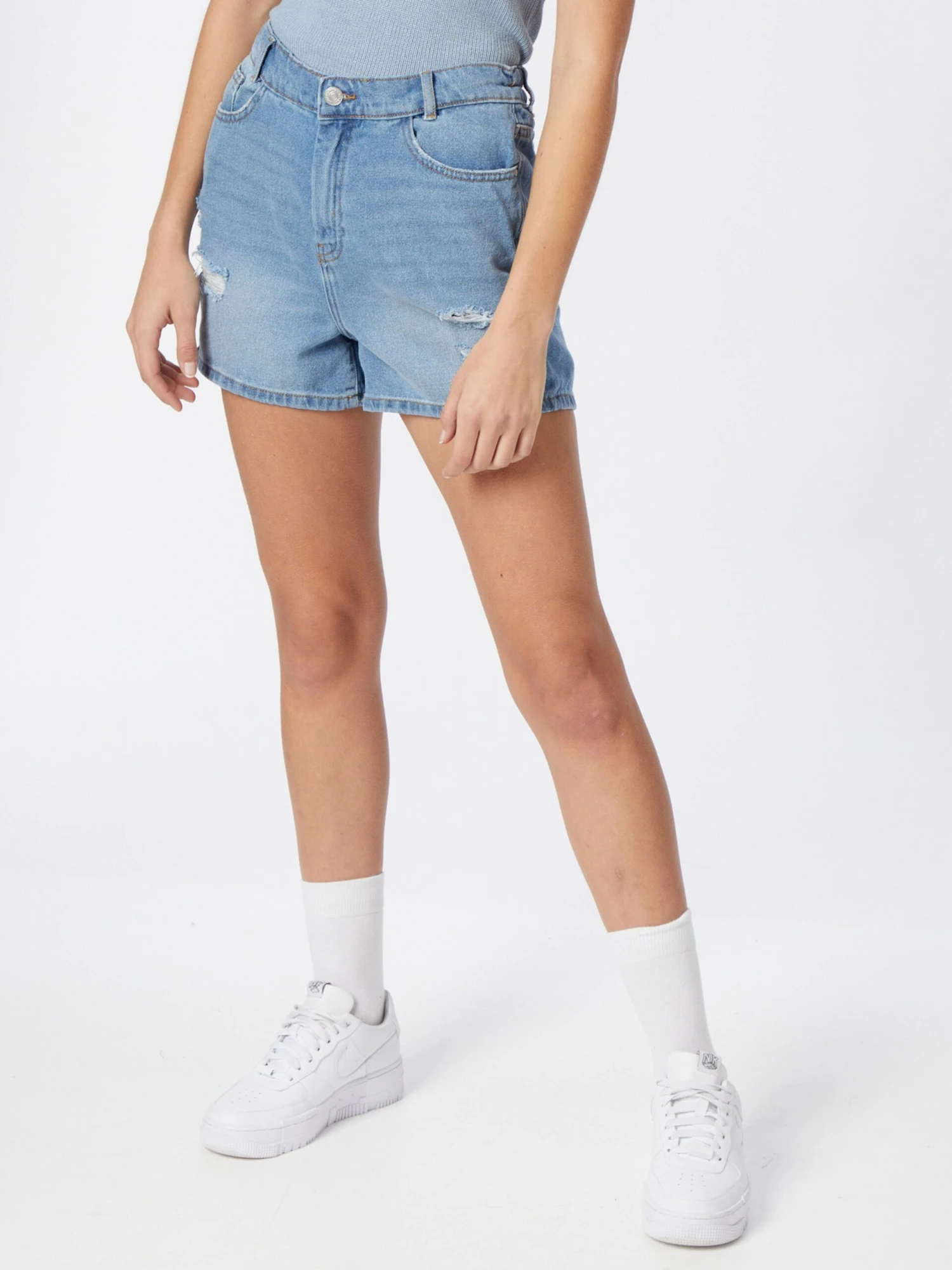 Noisy May Denim Shorts Regular Jeans Lottie Dames Blauw 4 Noisy May Denim Shorts Regular Jeans Lottie Dames Blauw - Afbeelding 2