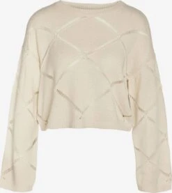 Noisy May Fijngebreide Truien Trui June Dames Beige