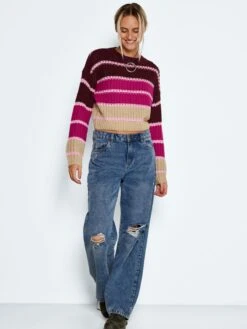 Noisy May Fijngebreide Truien Trui Marley Dames Wijnrood -Noisy May Winkel 5c56531bdafc1acfa1fa543a31f8a943