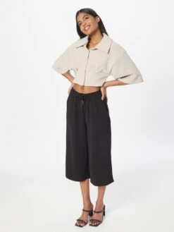 Noisy May Culottes Wide Leg Broek JAMIE Dames Zwart -Noisy May Winkel 6018cbeff6cf816574ee6c789c102228
