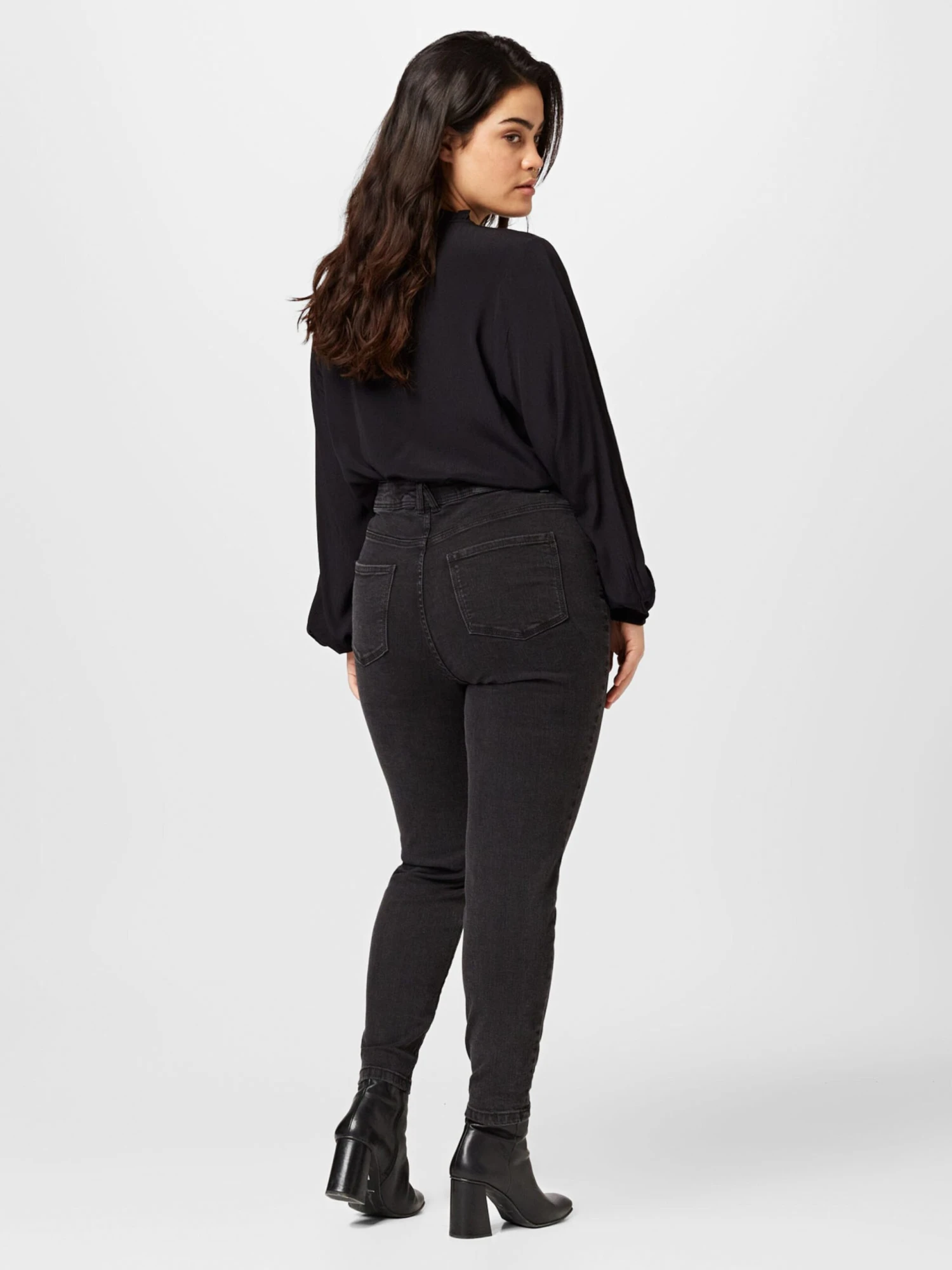 Jeans Slimfit Jeans AGNES Dames Zwart 6 Jeans Slimfit Jeans AGNES Dames Zwart - Afbeelding 4