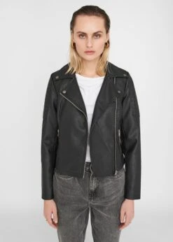 Noisy May Leren Jassen Tussenjas Rebel Dames Zwart -Noisy May Winkel 69adb467347cf72e11121aa89f387047