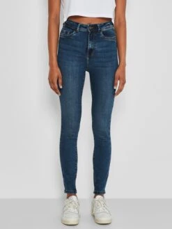 Noisy May Jeans Skinny Jeans Agnes Dames Blauw -Noisy May Winkel 7ac11d9e45708498baabb19327f9ecee