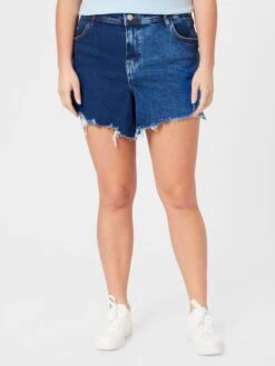 Denim Shorts Regular Jeans DREW Dames Donkerblauw -Noisy May Winkel 7b3c189166aa831ad6af685bf44c78ca