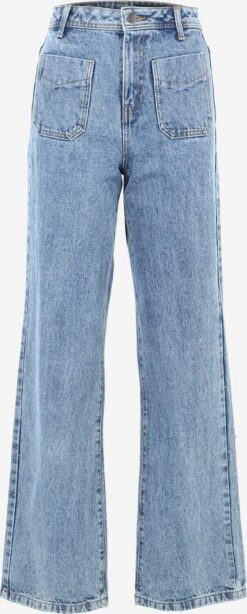 Noisy May Straight Regular Jeans Dames Blauw