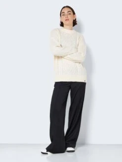 Noisy May Fijngebreide Truien Trui Diego Dames Crème -Noisy May Winkel 8479bd47efcbb264e2a21c35f806ecc6