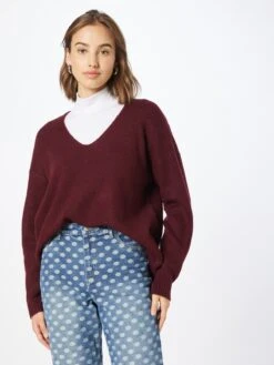 Noisy May Fijngebreide Truien Trui Son Dames Wijnrood -Noisy May Winkel 876569d8bb813c84145571bac3b92afe