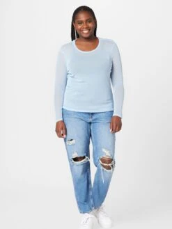 Longsleeves Shirt JUDITH Dames Pastelblauw -Noisy May Winkel 926a16c5cd2e3529b8a728156199ad5b