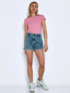 Noisy May Denim Shorts Slimfit Jeans Katy Dames Blauw -Noisy May Winkel 95564d98bd90d1f3a1b60da7f32fab2d