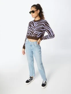 Noisy May Fijngebreide Truien Trui ANNI Dames Donkerbruin -Noisy May Winkel 96ec412f379269d3108851ddfe08a33e