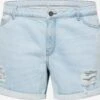 Denim Shorts Regular Jeans SMILEY Dames Lichtblauw