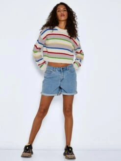 Noisy May Denim Shorts Regular Jeans Smiley Dames Blauw -Noisy May Winkel a2eb29c448815ede51426763f70bb0da