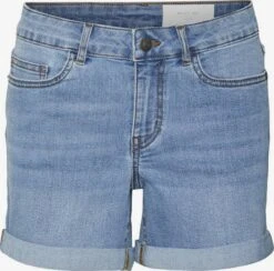 Noisy May Denim Shorts Slimfit Jeans Dames Blauw
