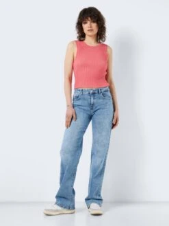 Noisy May Tops Gebreide Top Cree Dames Pink -Noisy May Winkel a825fdf592b10478fe2742375264e6ef