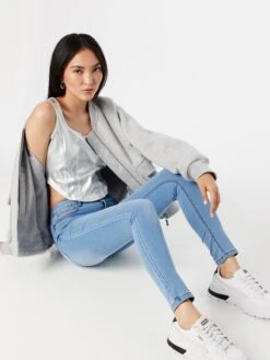 Noisy May Jeans Skinny Jeans BILLIE Dames Blauw -Noisy May Winkel a89688deb5c88af2ab68b353af3e17a9