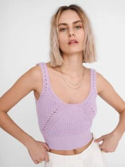 Noisy May Tops Gebreide Top Alonso Dames Pastellila -Noisy May Winkel ab5c85605ddf0dc1146215290d3aba2c