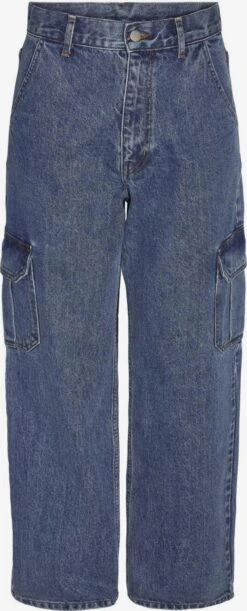Noisy May Jeans Loosefit Cargojeans Alexa Dames Blauw