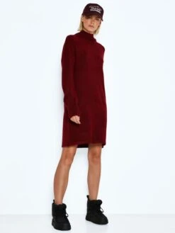 Noisy May Gebreide Jurken Gebreide Jurk Nathalie Dames Bordeaux -Noisy May Winkel b2bb54a905ca299a38559aa74f4a59b3