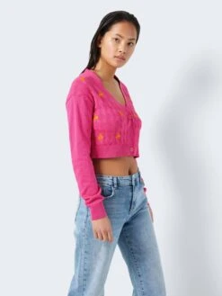 Noisy May Vesten Gebreid Vest Lil Dames Pink -Noisy May Winkel b3920e31e1ae4260520feb172f5a3a14