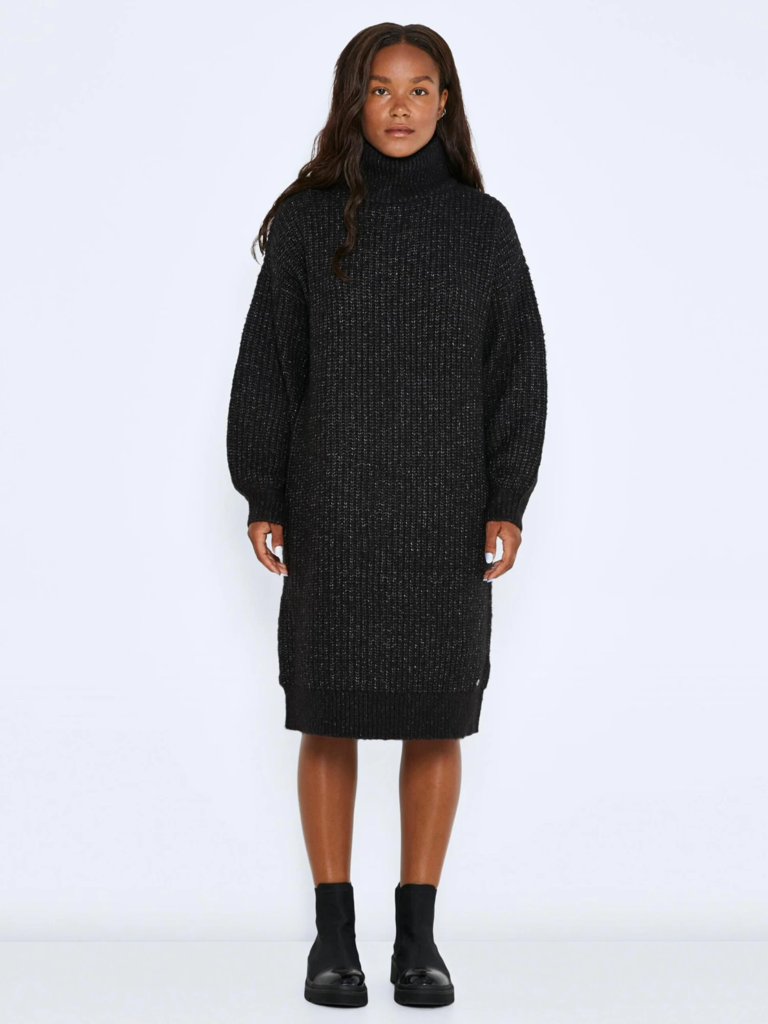 Noisy May Gebreide Jurken Gebreide Jurk Robina Dames Grijs Gemêleerd 5 Noisy May Gebreide Jurken Gebreide Jurk Robina Dames Grijs Gemêleerd - Afbeelding 3