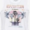 Noisy May Crop Tops Top Max Led Zeppelin Dames Wit
