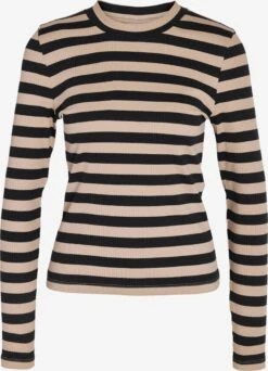 Noisy May Longsleeves Shirt ELINOR Dames Beige