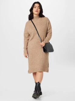 Gebreide Jurken Gebreide Jurk MALI Dames Donkerbeige -Noisy May Winkel cae5851d042a43c16240fb0a0339c0a4