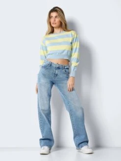 Noisy May Fijngebreide Truien Trui Zoe Dames Lichtblauw -Noisy May Winkel cd043f0153eb854034ccb6d9953b16ed