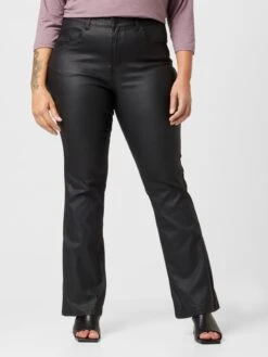 Leren Broeken Flared Broek SALLIE Dames Zwart -Noisy May Winkel cd385d73261fc4aef3a180ae264bd113