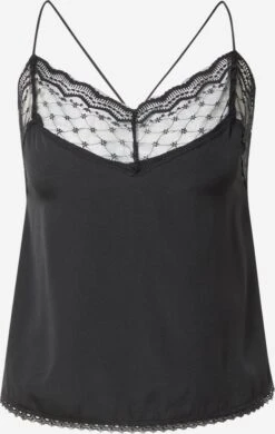 Noisy May Kanten Tops Top Dames Zwart