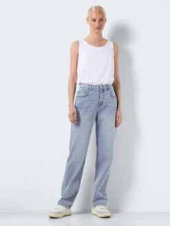 Noisy May Straight Regular Jeans GUTHIE Dames Blauw -Noisy May Winkel d0af77c29ca7b20e39ae52241481e93b
