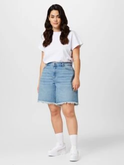 Denim Shorts Regular Jeans SMILEY Dames Blauw -Noisy May Winkel d1161ba66733e673c6ffcb6326bdb65e