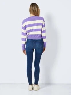 Noisy May Fijngebreide Truien Trui Zoe Dames Donkerlila -Noisy May Winkel e068ada2a064d305cf2097961f813aca