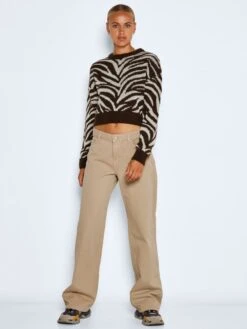 Noisy May Fijngebreide Truien Trui Anni Dames Chocoladebruin -Noisy May Winkel e79a7145b156c0934fdbece21d0f785e