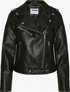 Noisy May Leren Jassen Tussenjas Dames Zwart