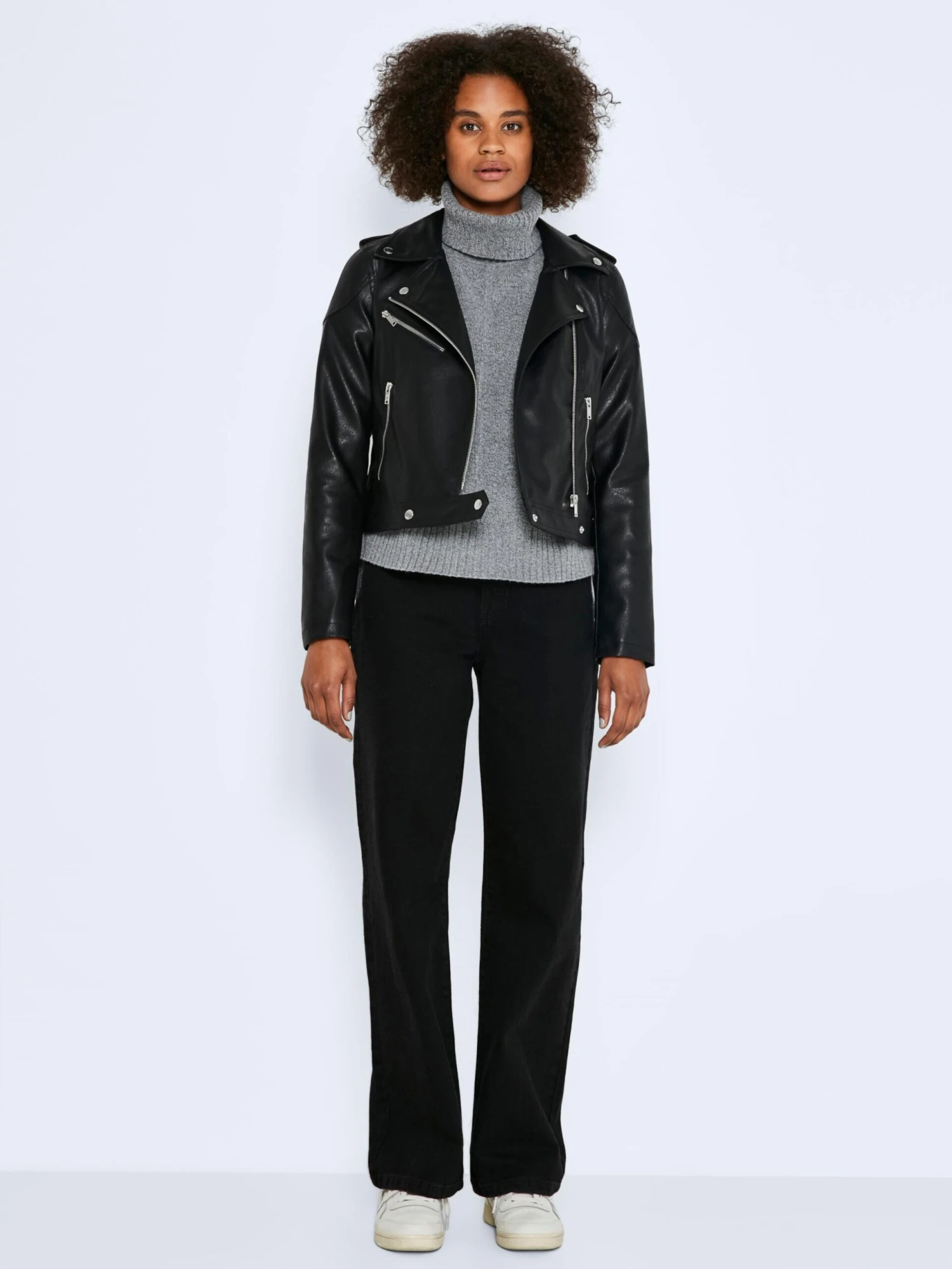 Noisy May Leren Jassen Tussenjas Dames Zwart 7 Noisy May Leren Jassen Tussenjas Dames Zwart - Afbeelding 5