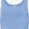 Noisy May Tops Gebreide Top Dames Hemelsblauw